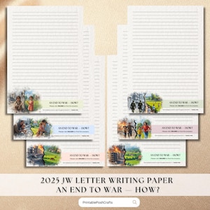 An End to War - How?, JW Essentials, JW Letter Writing, JW website, JW QR Code, Ministry Essentials, Letter writing template, JW Stationary, JW, JW gifts, RP gifts, JW Home page, Pioneer gift,  Letter writing, Template, jehovah's witness, jw stationery, September Campaign, 2025 Special campaign
