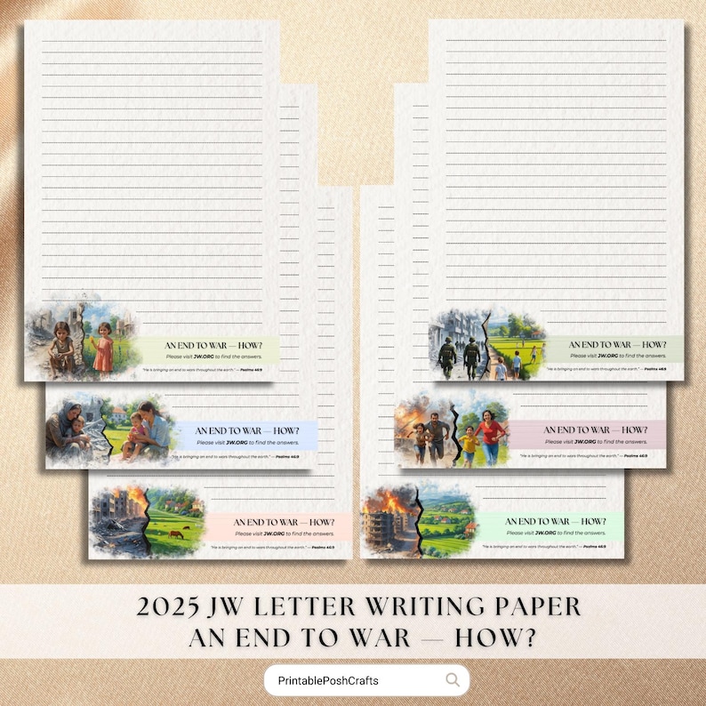 An End to War - How?, JW Essentials, JW Letter Writing, JW website, JW QR Code, Ministry Essentials, Letter writing template, JW Stationary, JW, JW gifts, RP gifts, JW Home page, Pioneer gift,  Letter writing, Template, jehovah's witness, jw stationery, September Campaign, 2025 Special campaign