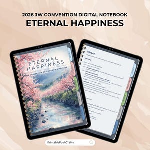 2026 Eternal Happiness  Convention, Digital Notebook, JW Notebook, Personal Study, Regular Pioneer Gifts, JW Gifts, Circuit Assembly, JW Assembly Notebook, Convention Memories, Friends Gift, RP Gifts, 2026 JW Convention, 2026 JW Assembly