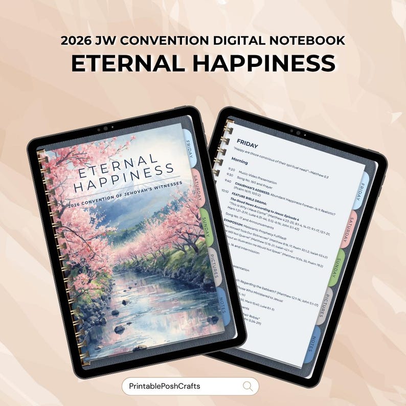 2026 Eternal Happiness  Convention, Digital Notebook, JW Notebook, Personal Study, Regular Pioneer Gifts, JW Gifts, Circuit Assembly, JW Assembly Notebook, Convention Memories, Friends Gift, RP Gifts, 2026 JW Convention, 2026 JW Assembly