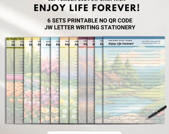 Enjoy Life Forever JW Letter Writing Paper: September 2024 Campaign (Printable Digital Product)