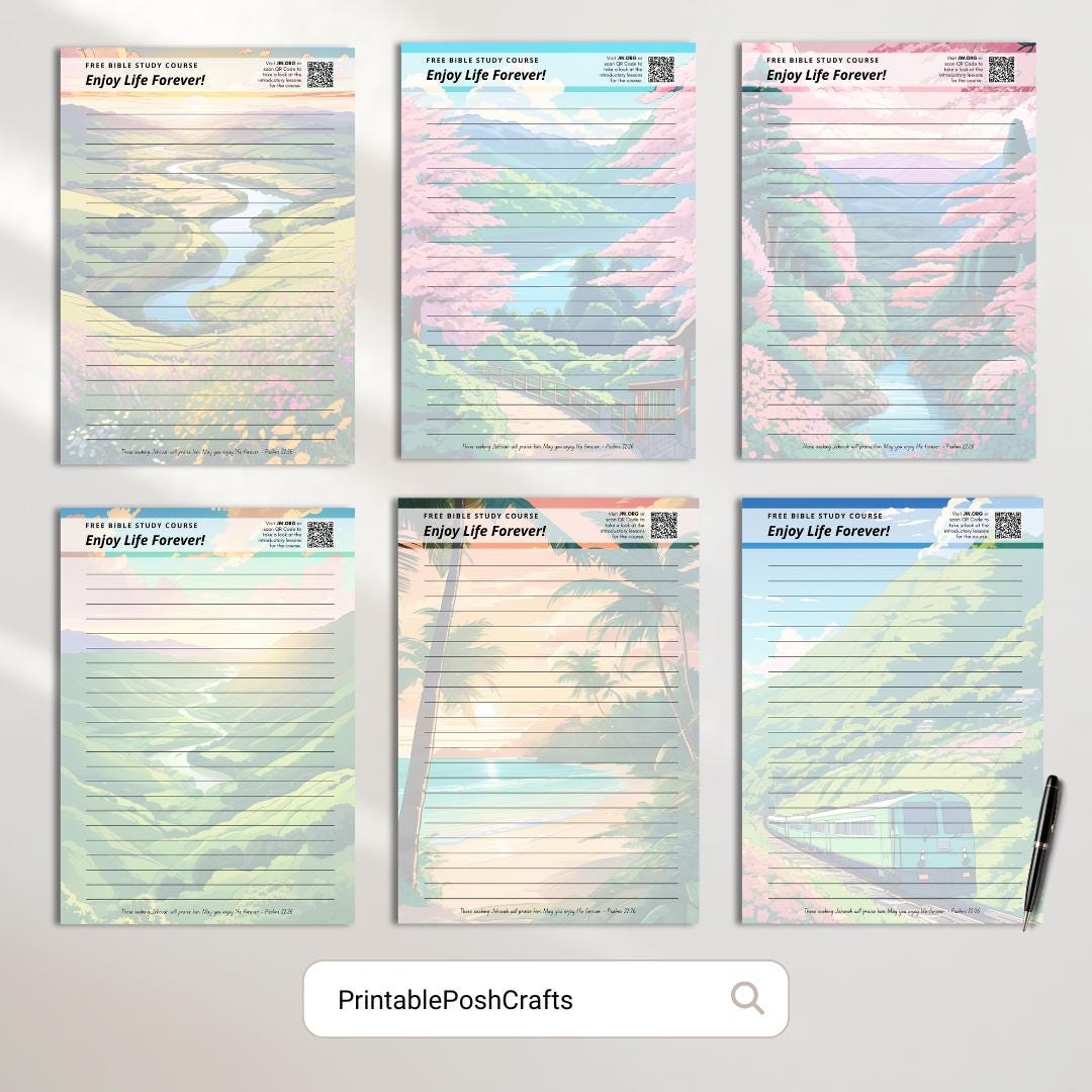 JW Letter Writing Paper| Letter Writing Paper | JW Printable | Enjoy ...