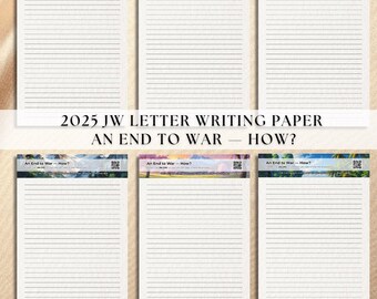 JW Letter Writing Paper: An End to War, September 2025 (Printable PDF)