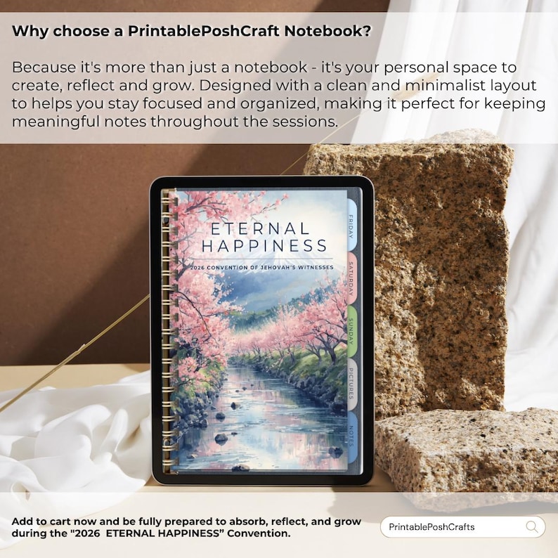 2026 Eternal Happiness  Convention, Digital Notebook, JW Notebook, Personal Study, Regular Pioneer Gifts, JW Gifts, Circuit Assembly, JW Assembly Notebook, Convention Memories, Friends Gift, RP Gifts, 2026 JW Convention, 2026 JW Assembly