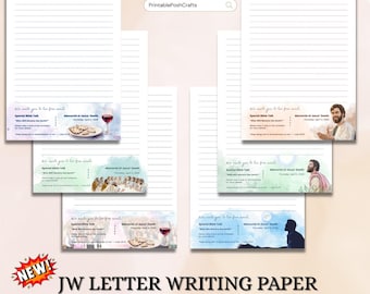 JW 2026 Memorial Invitation Letter Writing Paper | Memorial of Jesus Death | JW Memorial Stationary