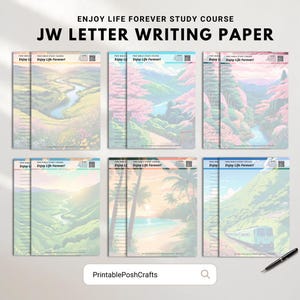 Papier do pisania listów JW | Papier do pisania listów | JW Printable | Ciesz się życiem na zawsze | W linie i bez linii