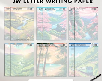 JW Letter Writing Paper: Enjoy Life Forever Stationery (Printable Digital Product)