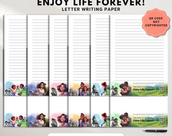 Enjoy Life Forever Letter Writing Paper: September 2024 Campaign (Printable Digital Product)