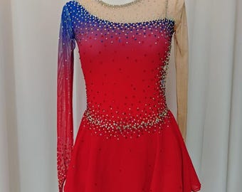 Red Figure Skating Dress: Custom Competition Costume