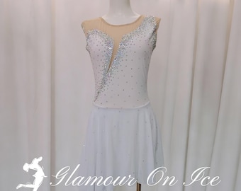 White Figure Skating Dress: Custom Competition Costume