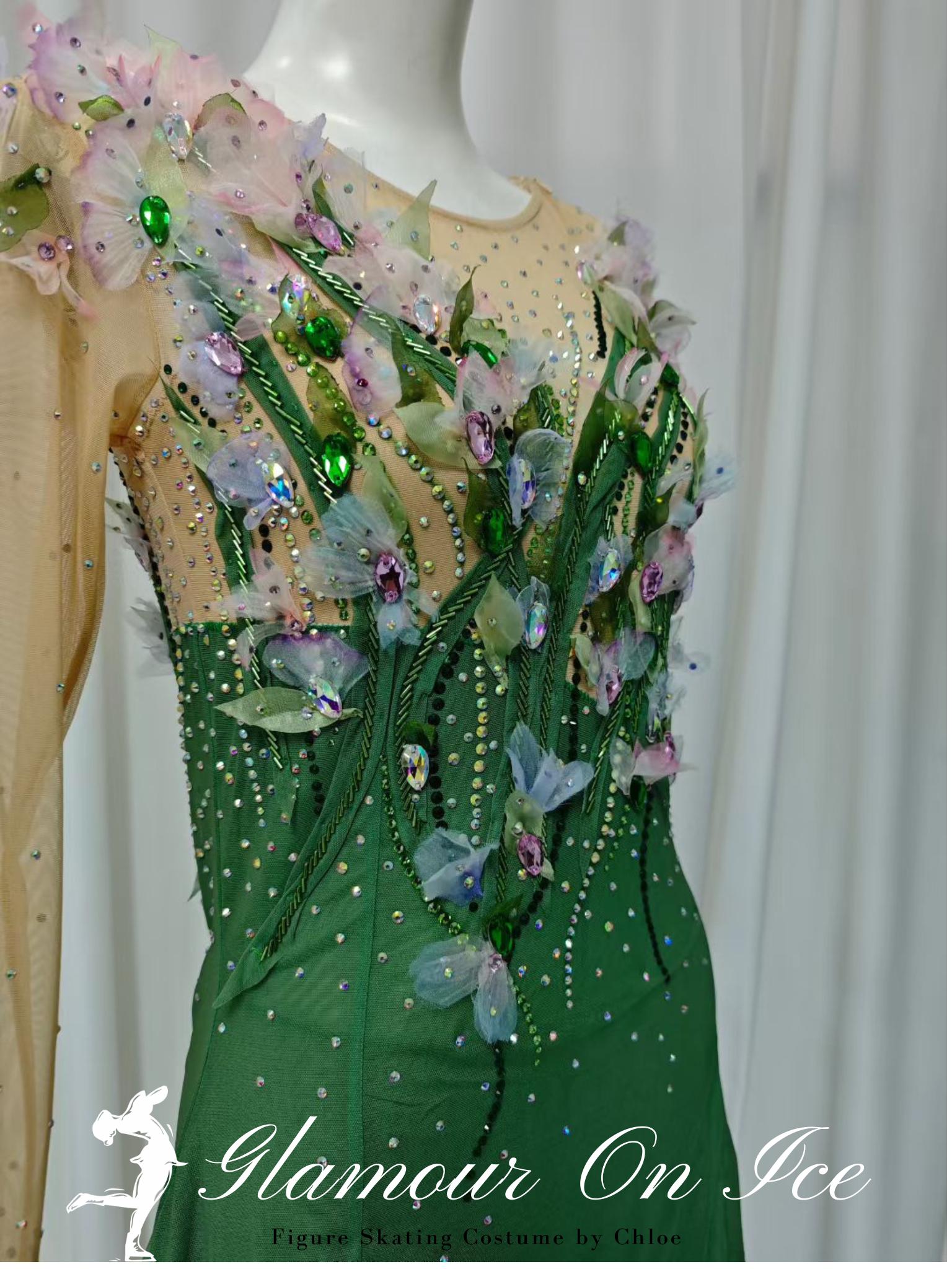 green figure skating dresses Figure Skating Dress #SD225 – Skating Spirit