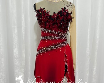 burgundy skating dress Figure Skating Dress, Sports Dress, Sports Dress, Burgundy Dress, Figure Skating