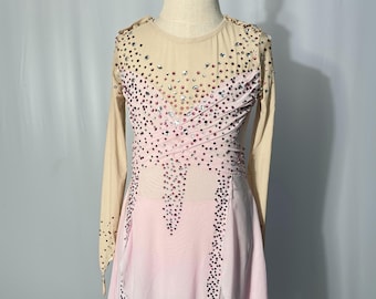 Competition Ice Skating Dress Adult Light Pink Girls Figure Skating Dresses  Custom Flower Beaded - Etsy