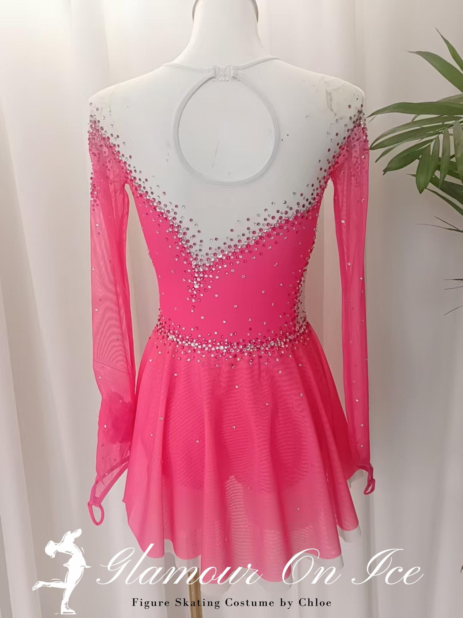 hot pink figure skating dress Hot Pink Figure Skating Dress: Custom Competition Ice Skating Costume