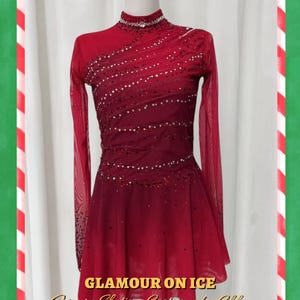 Crimson Sparkle Figure Skating Gown - Limited Edition