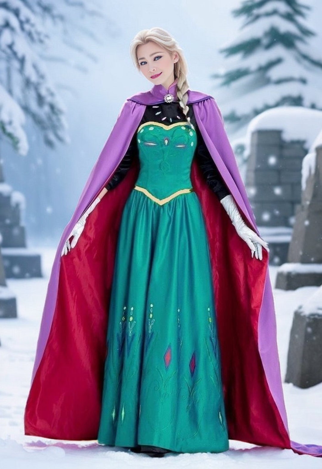 Frozen Queen Elsa Costume Cosplay Dress Elsa Coronation Dress Etsy Australia