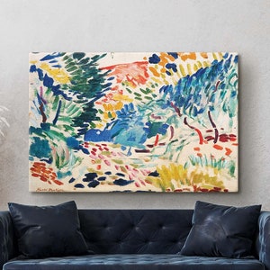 Henri Matisse Landscape at Collioure Canvas, Exhibition Poster, Modern Painting, Expressionism Art Print, Abstract Wall Art, Reproduction