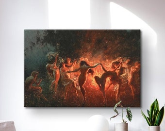 Fire Dance Art Print by Joseph Tomanek, Witches Wood Nymphs 224