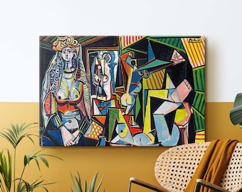 Pablo Picasso Algerian Women Canvas, Picasso Print, Pablo Picasso Poster, Fine Art, Extra Large Wall Art, Abstact Wall Art, Art Reproduction