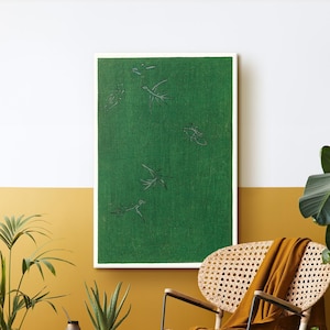 Yatsuo no tsubaki by Taguchi Tomoki Poster, Woodblock Print, Japanese Canvas, Japan Art Prints, Vintage Poster of Seagulls, Art Reproduction