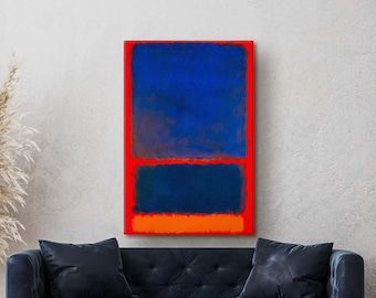 Mark Rothko Blue Orange Red Canvas, Mark Rothko Print, Museum Poster, Modern Art, Expressionism Painting, Abstract Wall Art, Reproduction