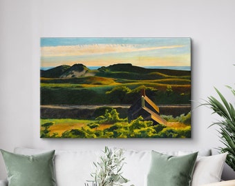 Edward Hopper Prints, Hills South Truro by Edward Hopper Painting, Hopper Canvas, Museum Poster, American Realism, Reproduction, Modern Art