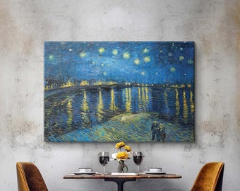 Van Gogh Sternennacht Auf Der Rhone Leinwand Kunstdruck