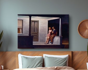 Edward Hopper Print, Summer Evening by Edward Hopper Painting, Famous Artwork, Exhibition Poster, Reproduction, Modern Art, Vintage Wall Art
