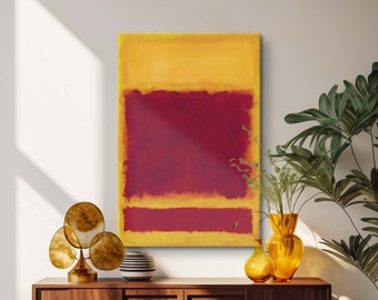 Mark Rothko Composition Canvas, Mark Rothko Print, Exhibition Poster, Modern Expressionism Painting, Abstract Wall Art, Art Reproduction