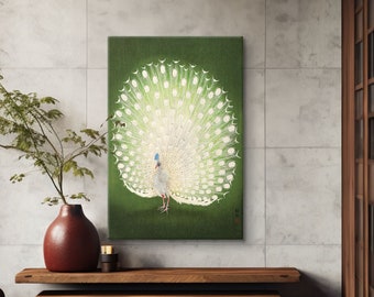 小原古邨の孔雀の版画：日本の木版複製 - Etsy 日本