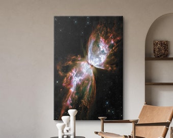 NASA The Butterfly Nebula Poster, Hubble Telescope Images Print, Butterfly Emerges from Stellar Demise Canvas, Space Poster, Large Wall Art