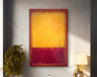 Mark Rothko Yellow Over Purple Print, Mark Rothko Paintings, Exhibition Poster, Modern Art, Expressionism, Abstract Wall Art, Reproduction