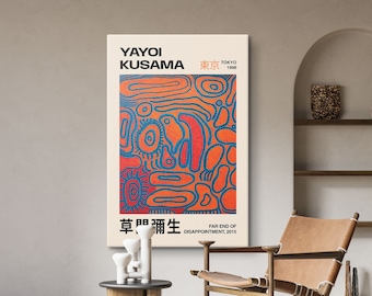 Yayoi Kusama Far End of Disappointment Poster, Yayoi Kusama Print, Abstract Art Canvas, Museum and Exhibition Poster, Japanese Wall Art