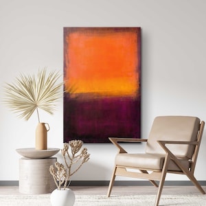 Mark Rothko Red Over Violet Print, Rothko Wall Art, Modern Art, Exhibition Poster, Expressionism Painting, Abstract Poster, Art Reproduction