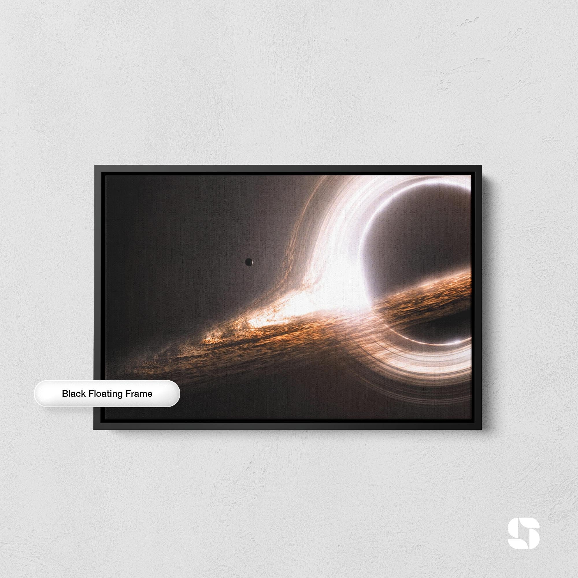 Gargantua Black Hole Canvas, Supermassive Poster, Black Hole Photo