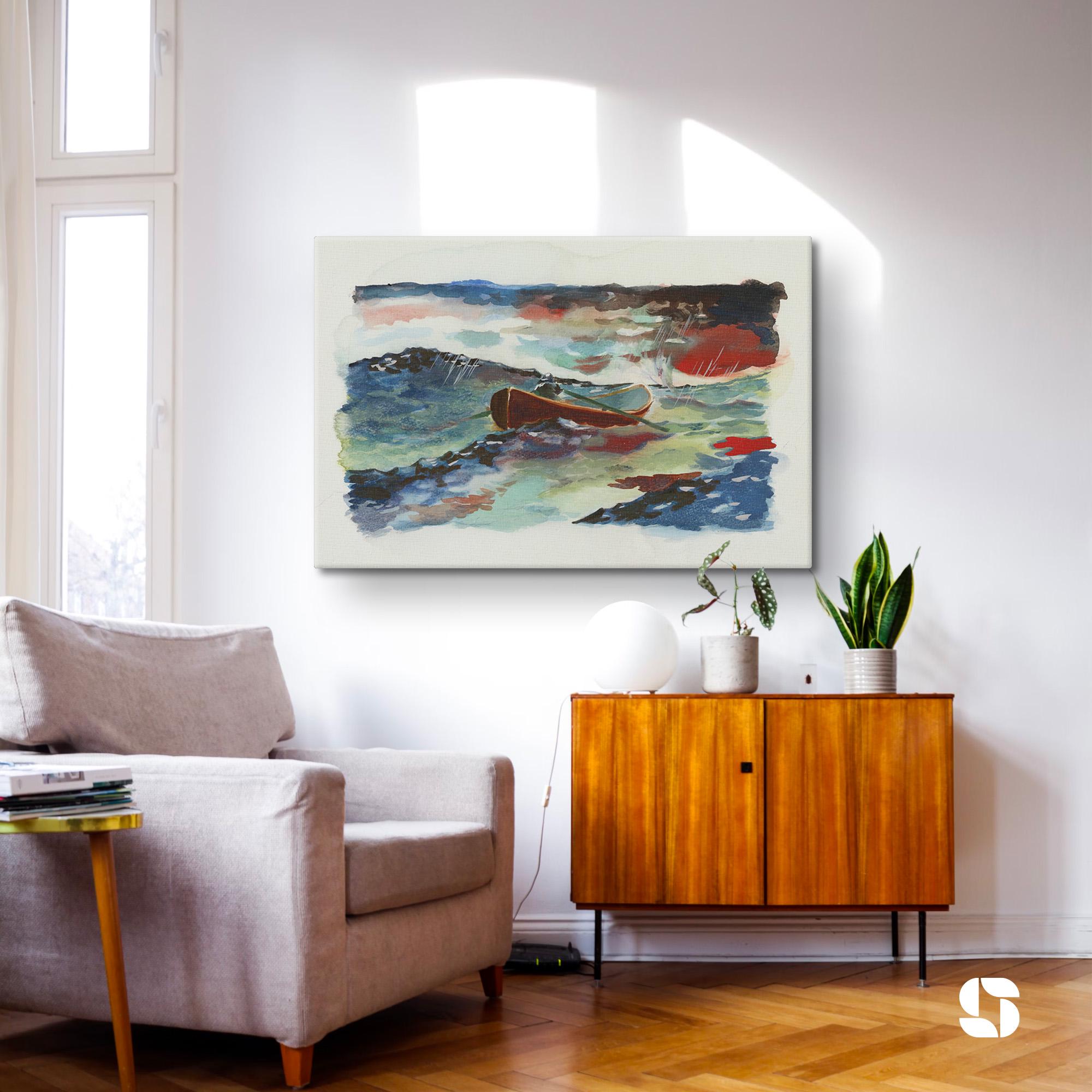 Good Will Hunting Rowboat Canvas, Good Will Hunting Movie Poster, Rowboat Print, Movie Posters, Iconic Movie Painting Print, Ocean Drawing