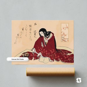 Geisha With Cat Cutting Kimono Print, Japanese Geisha Canvas, Cat ...