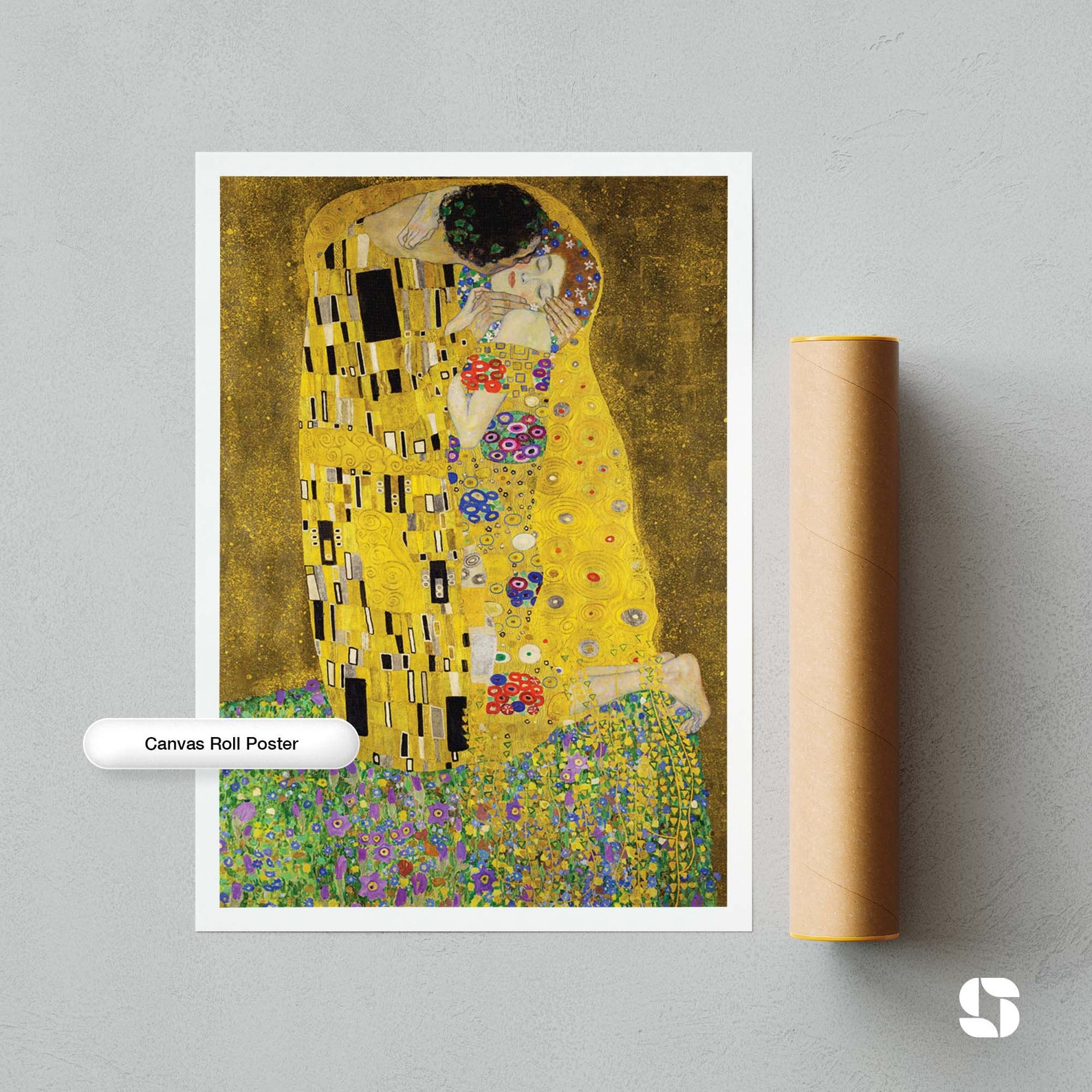 The Kiss Poster Gustav Klimt Print Love Canvas - Etsy