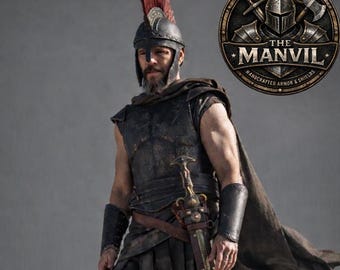 Casco de Matt Damon como Odiseo – Armadura de guerrero legendario / Estilo espartano griego antiguo / Tocado para LARP y cosplay / El mejor regalo para él