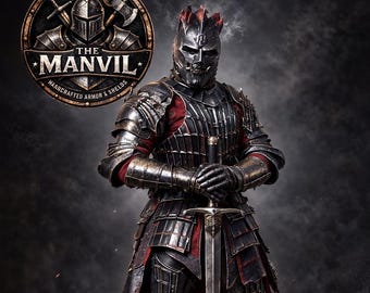 Armadura de fantasía inspirada en el príncipe Aerion Targaryen - Cosplay de caballero de los Siete Reinos - Traje medieval de acero de cuerpo entero - Disfraz de Halloween y LARP