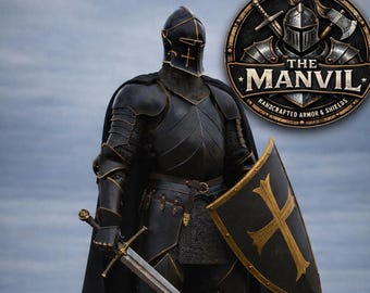 Armadura de Barbuta de cuerpo entero / Obra maestra de protección medieval / Armadura de placas completa de caballero para Cosplay y LARP