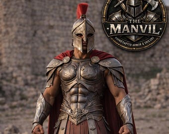 Conjunto de armadura de cuerpo completo de Spartan Leonidas: disfraz de guerrero espartano para LARP y cosplay de 300 piezas / Traje de Halloween / El mejor regalo para él