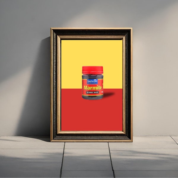 Digital Print | Marmite | Marmite print | Kiwi Marmite | NZ Marmite picture | Red and Yellow Marmite