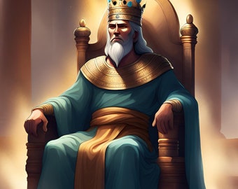 King on the Throne - portrait poster