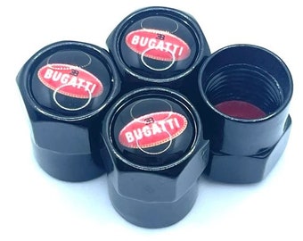 Bugatti Valve Caps - Black