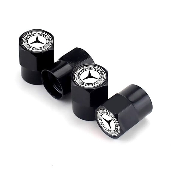 Mercedes benz Valve Caps Black Etsy