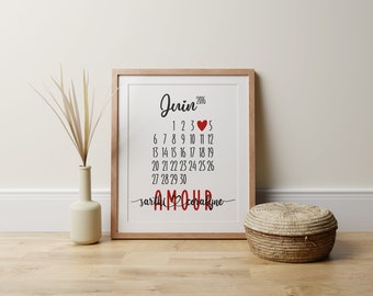 Personalized date frame