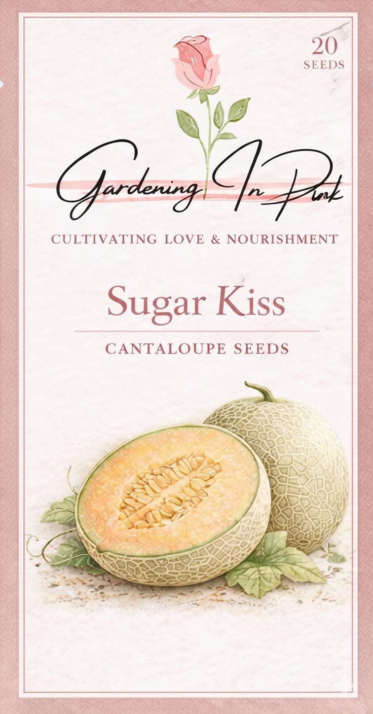 Sugar Kiss Cantaloupe Seeds - 20 Heirloom Melon Seeds
