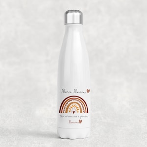 Botella térmica personalizable Gracias Niñera/profesor, amo, niño/escuela, oficina, deporte