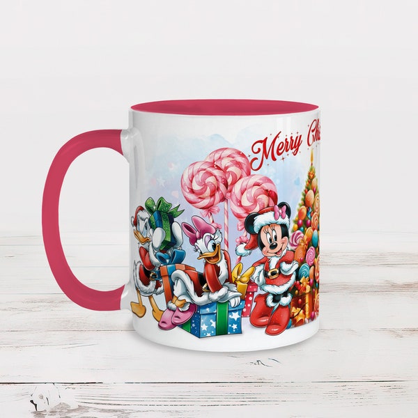 Mug personnalisé céramique, 330ml : Mickey et ses amis à Noël